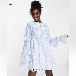 Toile Print Mini Dress
